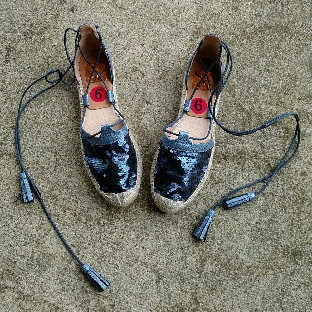 New Kanna sequin open espadrilles